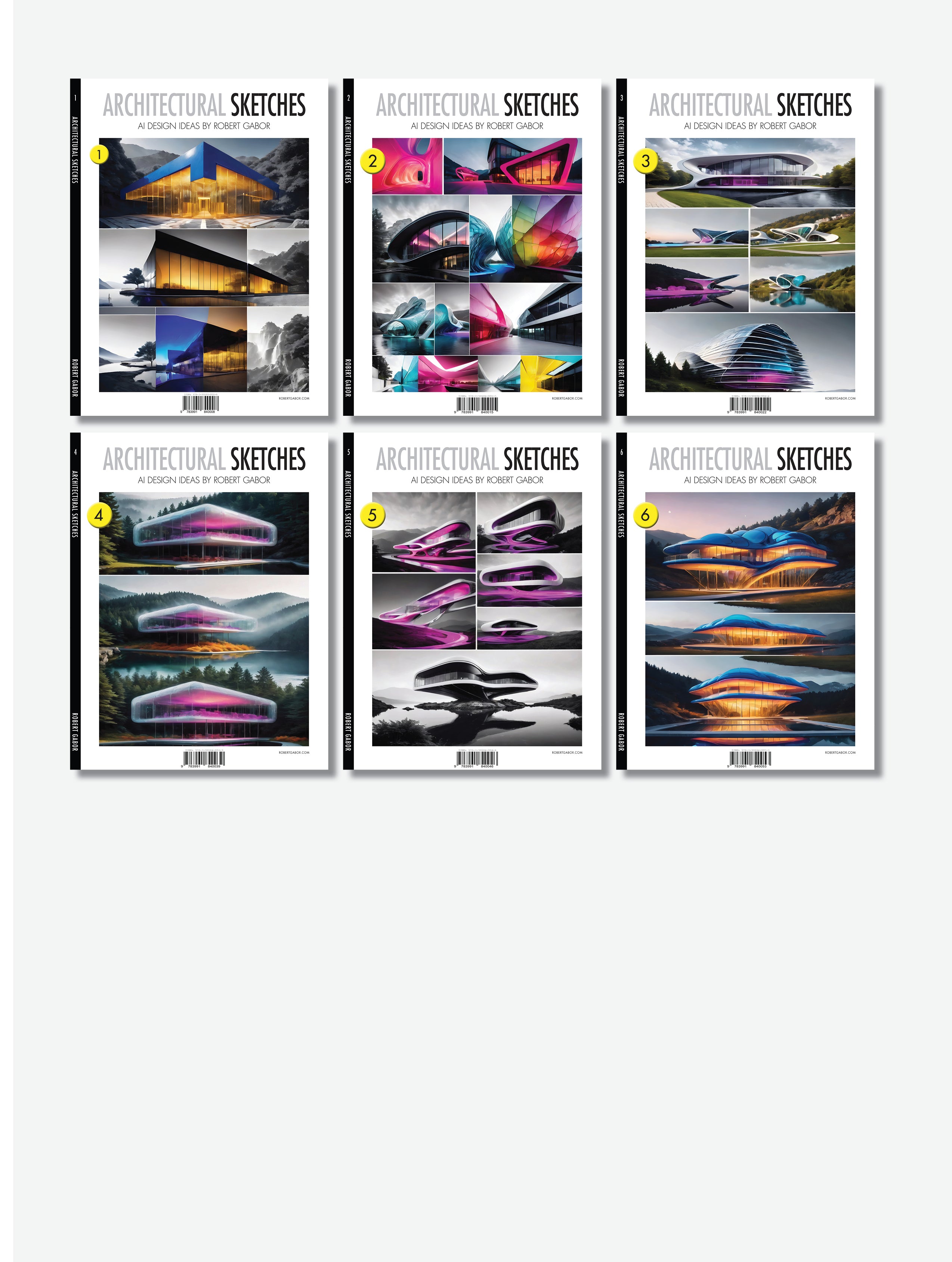 Architectural Sketches – Complete Series, Volumes 001–006 (6 Volumes)
