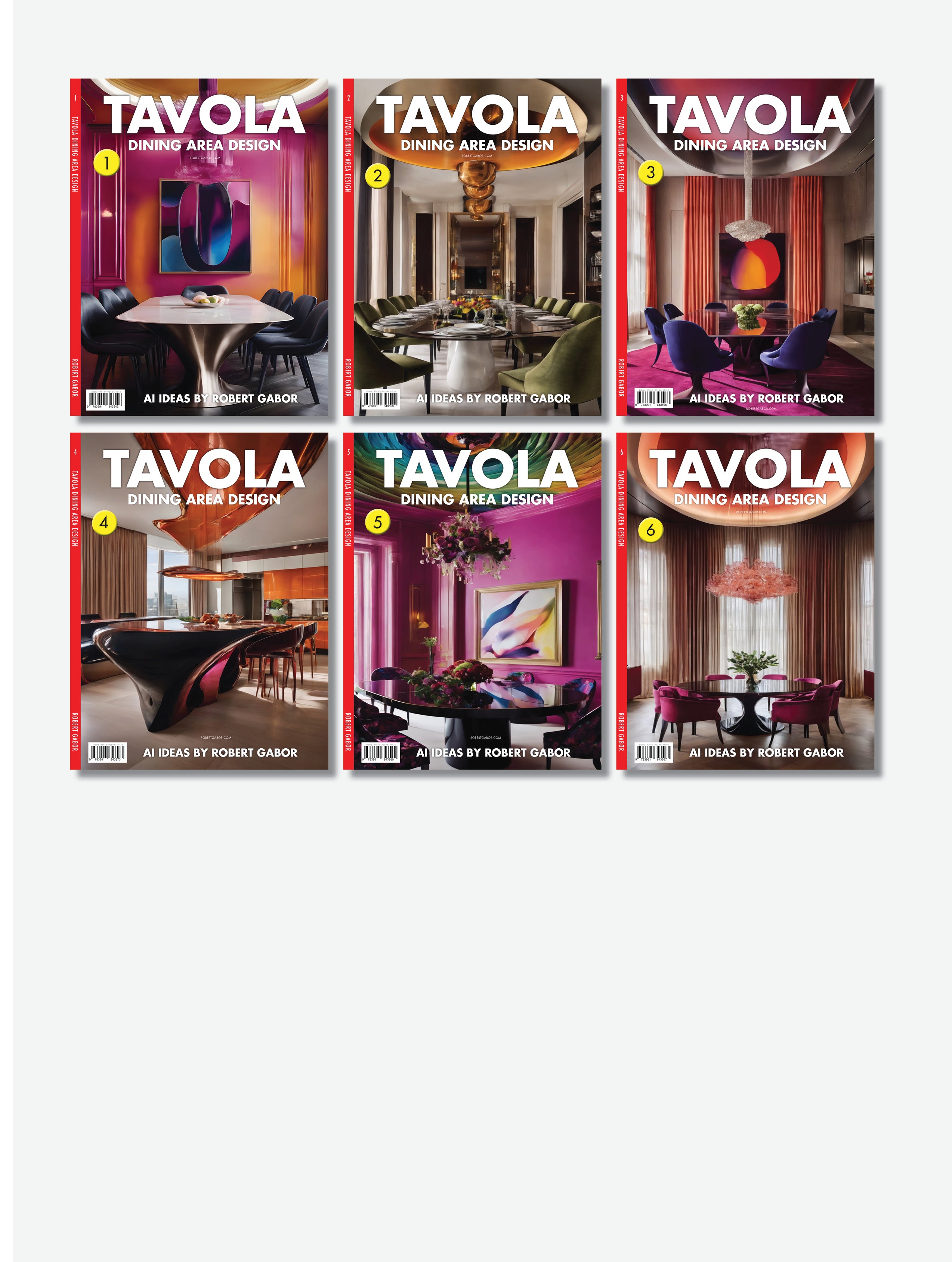 Tavola Dining Area Design – Complete Series, Volumes 001–006 (6 Volumes)