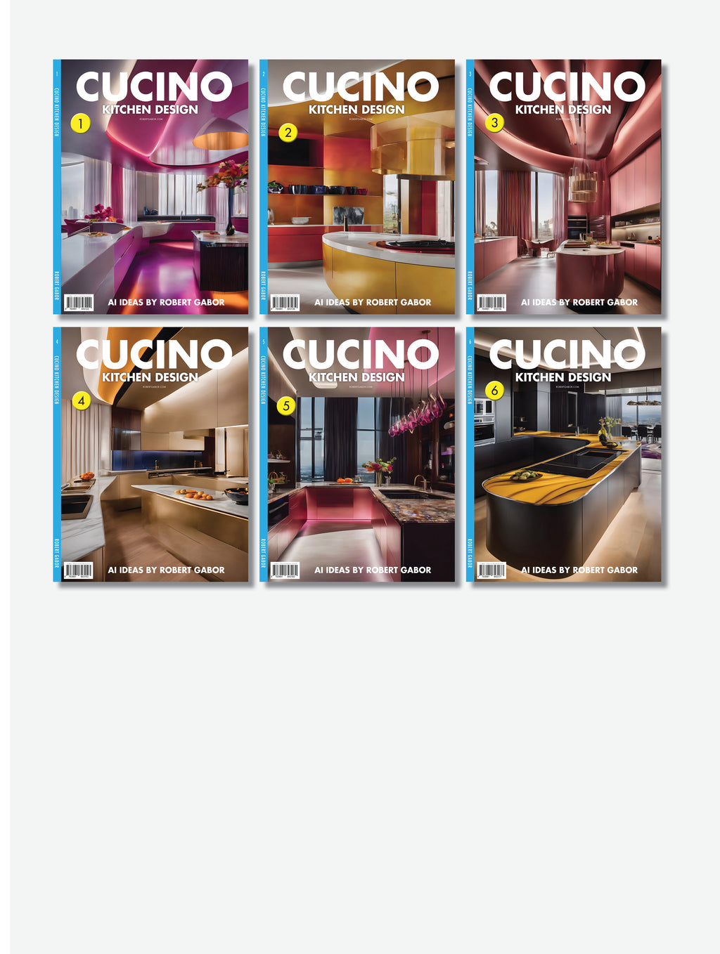 Cucino Kitchen Design – Complete Series, Volumes 001–006 (6 Volumes)