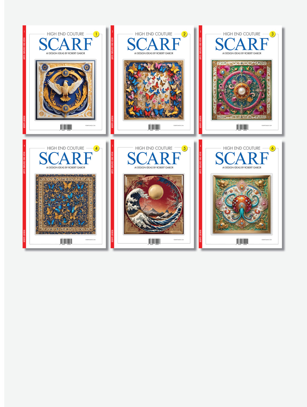 High End Couture Scarf – Complete Series, Volumes 001–006 (6 Volumes)